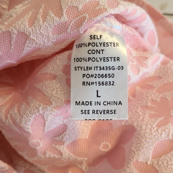 Bibi Boutique Pink Floral Daisy Brocade Blouse Top NEW Lg Cottage Coquette - Picture 8 of 8